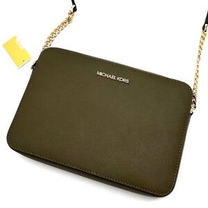 Michael Kors - Jet Set Item Crossbody Bag Olive Leather